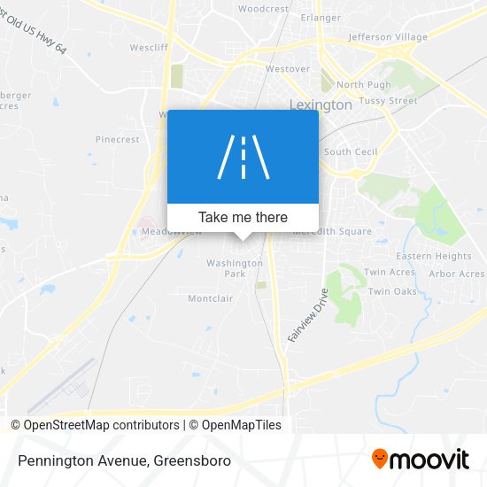 Pennington Avenue map