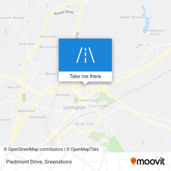 Piedmont Drive map