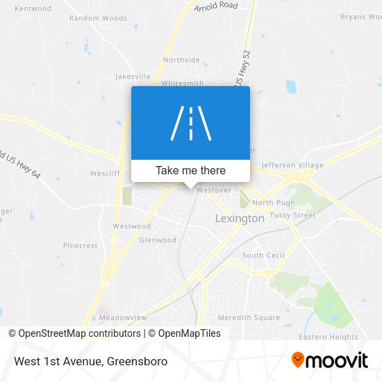 West 1st Avenue map