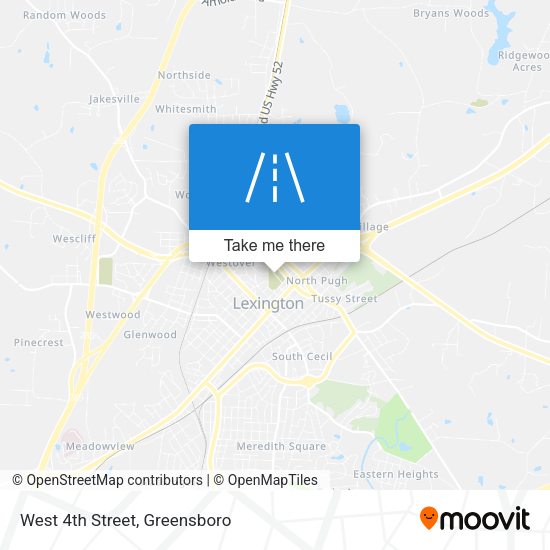 West 4th Street map