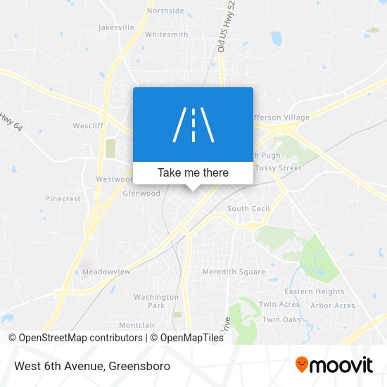 West 6th Avenue map