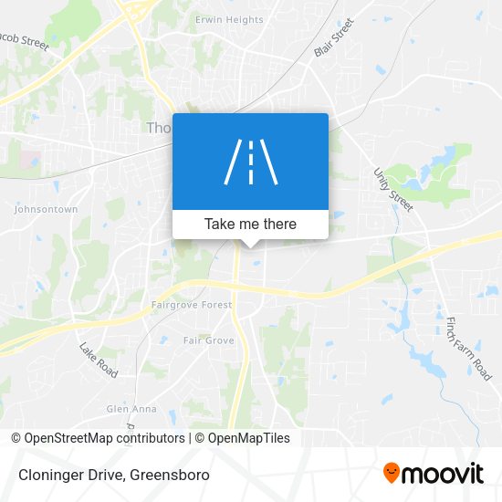 Cloninger Drive map