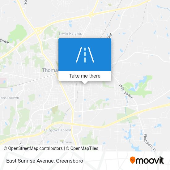 East Sunrise Avenue map