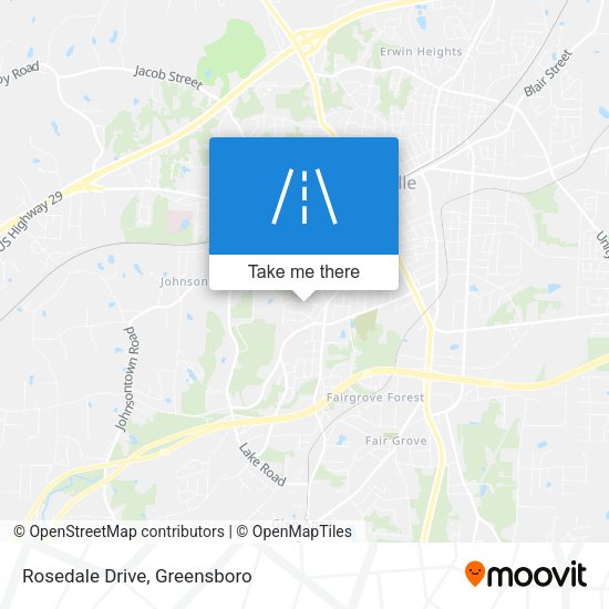Mapa de Rosedale Drive
