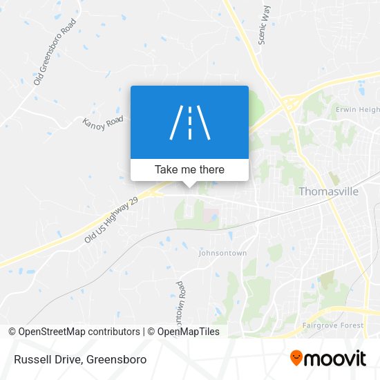 Mapa de Russell Drive
