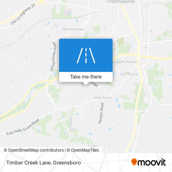 Timber Creek Lane map