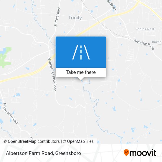 Albertson Farm Road map