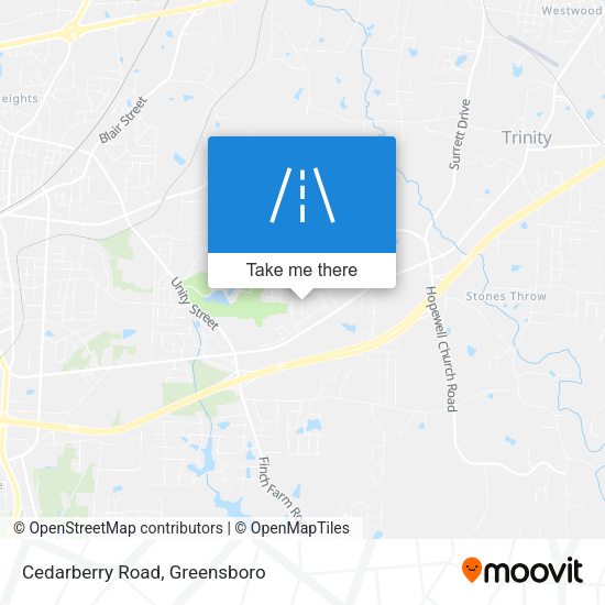 Cedarberry Road map