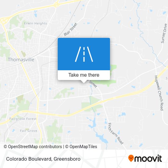 Colorado Boulevard map