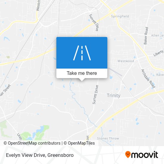 Mapa de Evelyn View Drive
