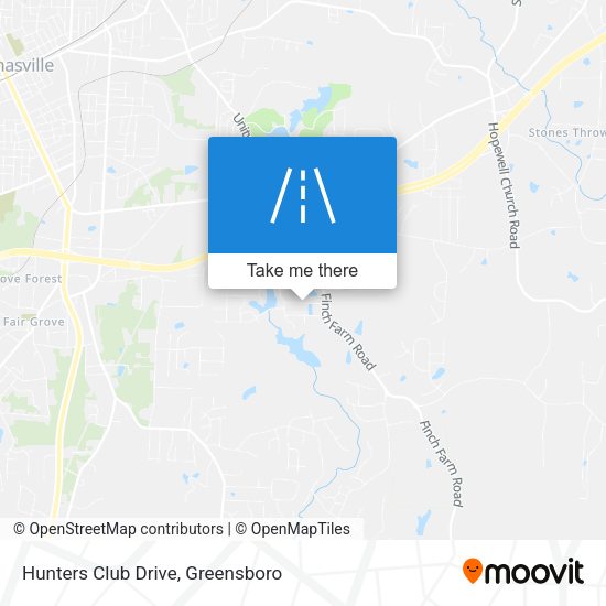 Hunters Club Drive map