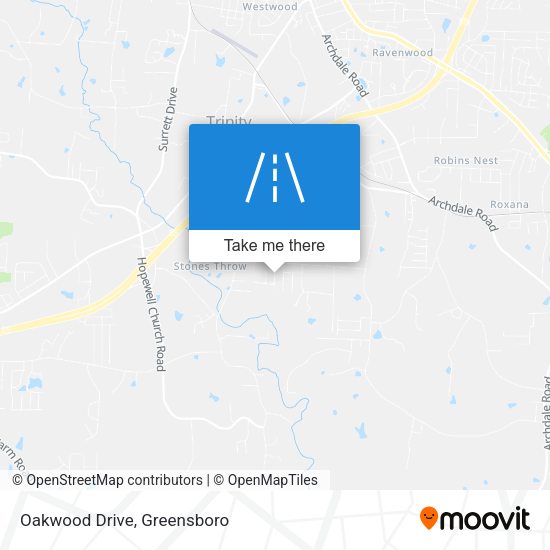 Oakwood Drive map