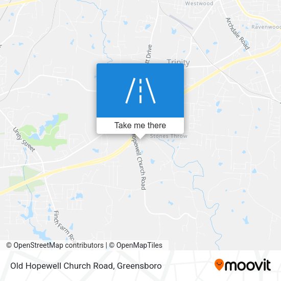 Old Hopewell Church Road map