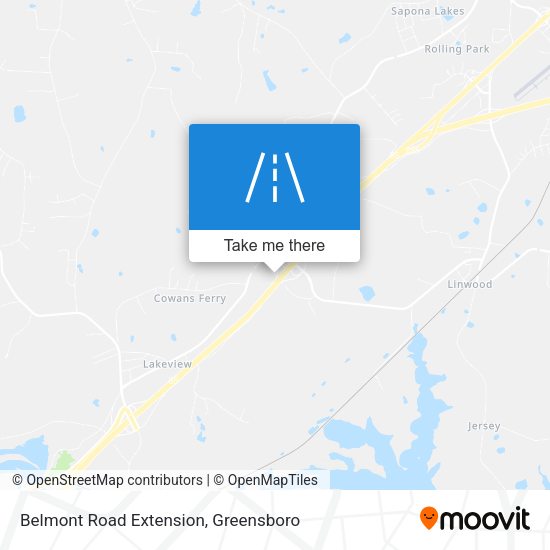 Belmont Road Extension map