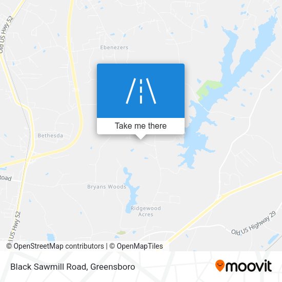 Black Sawmill Road map