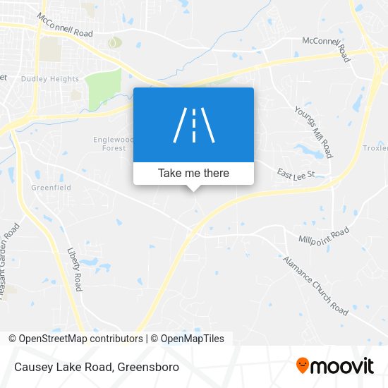 Causey Lake Road map