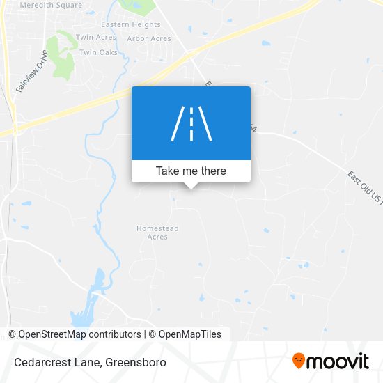 Cedarcrest Lane map