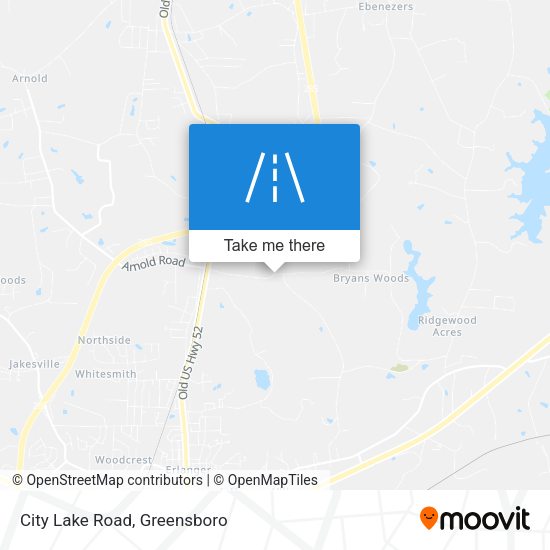 City Lake Road map