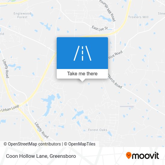 Coon Hollow Lane map