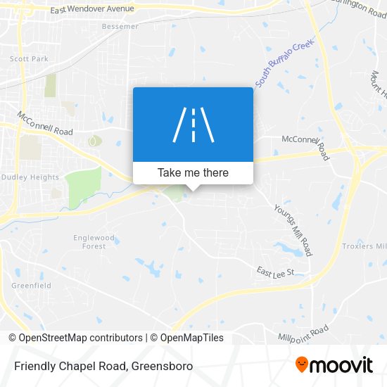 Friendly Chapel Road map