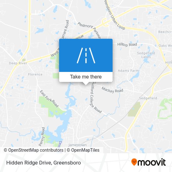 Hidden Ridge Drive map