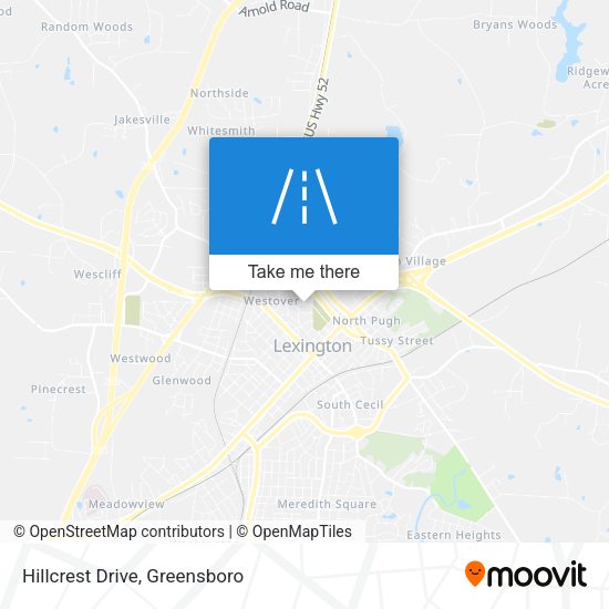 Mapa de Hillcrest Drive