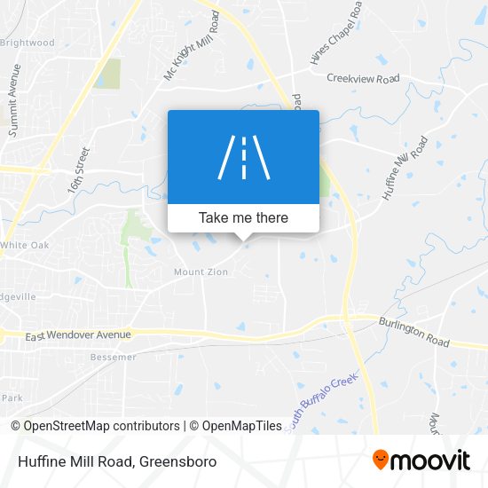Huffine Mill Road map