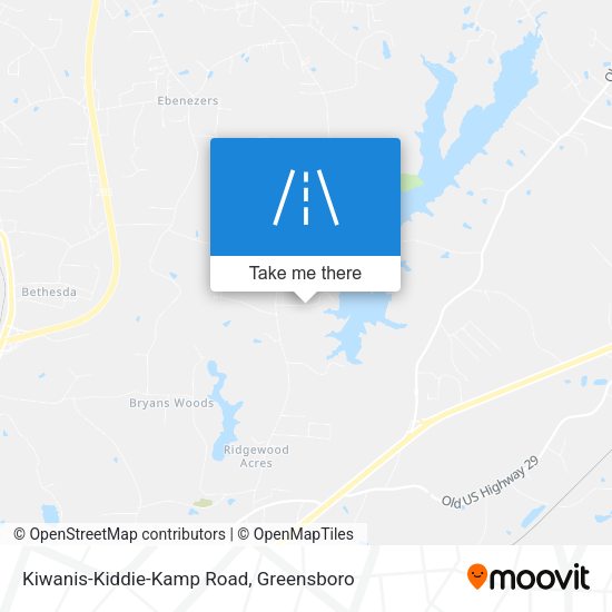 Kiwanis-Kiddie-Kamp Road map