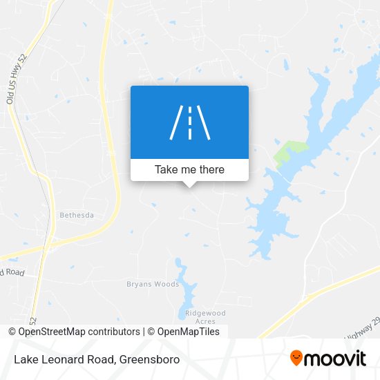 Lake Leonard Road map