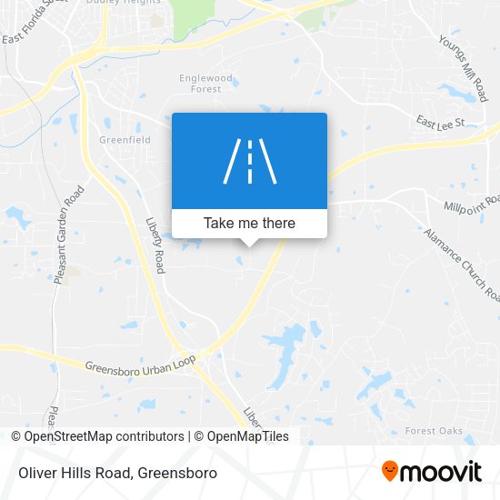 Oliver Hills Road map