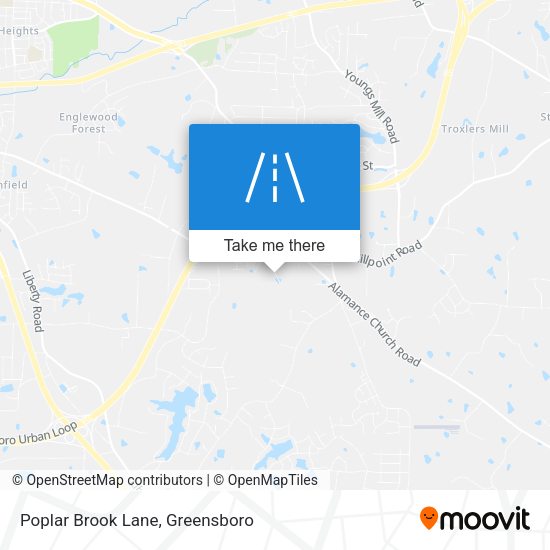 Poplar Brook Lane map