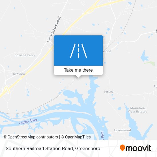 Mapa de Southern Railroad Station Road