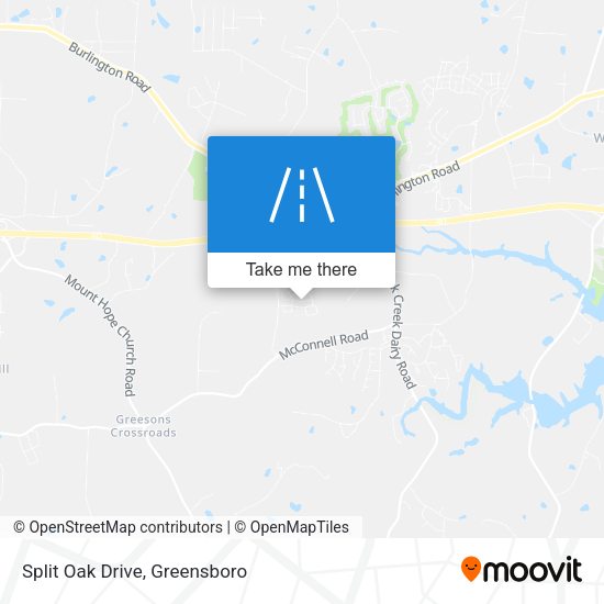 Split Oak Drive map