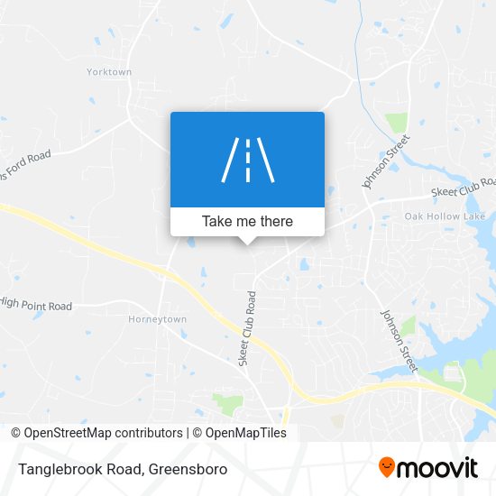 Tanglebrook Road map
