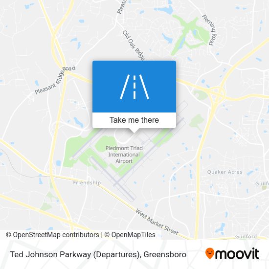 Ted Johnson Parkway (Departures) map