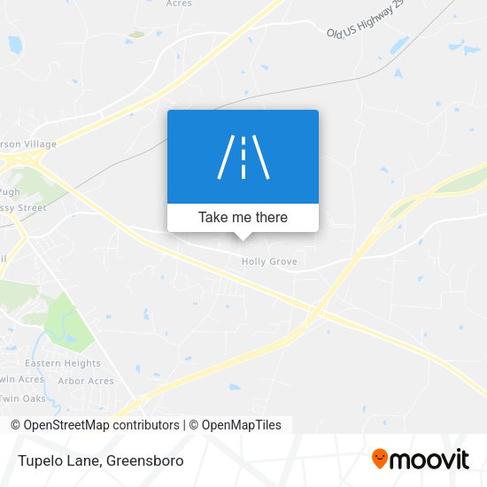 Tupelo Lane map