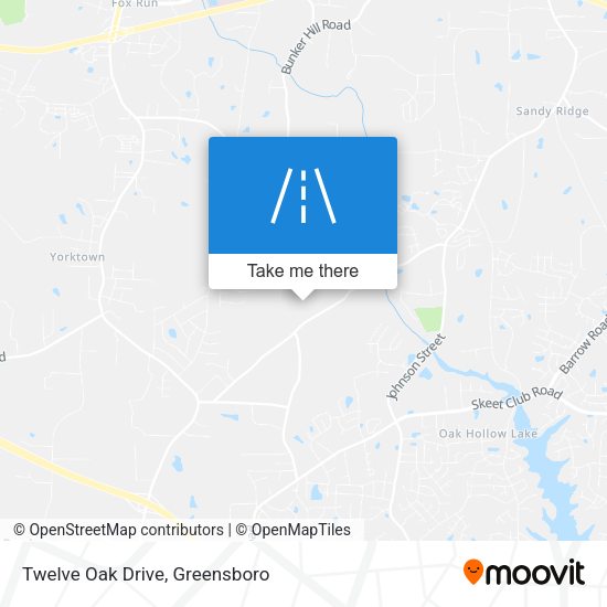 Mapa de Twelve Oak Drive
