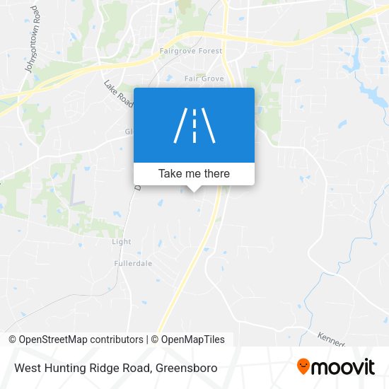 West Hunting Ridge Road map