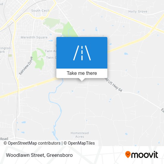Woodlawn Street map
