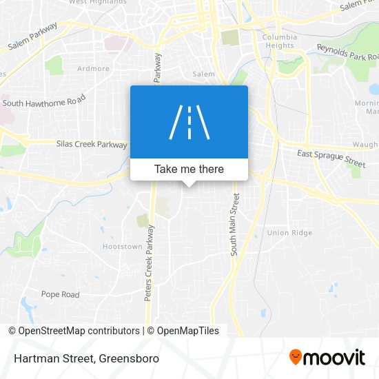 Hartman Street map