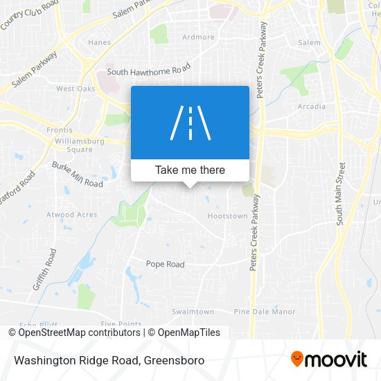Washington Ridge Road map