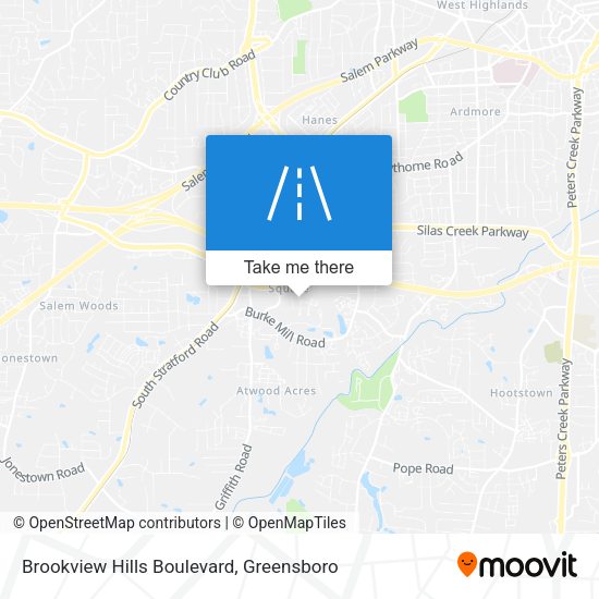 Brookview Hills Boulevard map