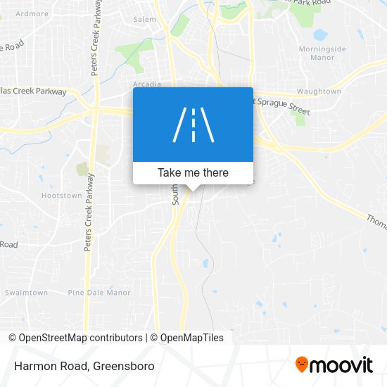 Mapa de Harmon Road