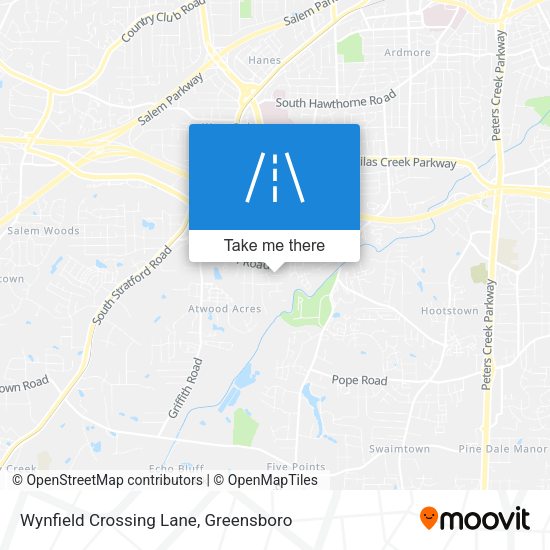 Wynfield Crossing Lane map