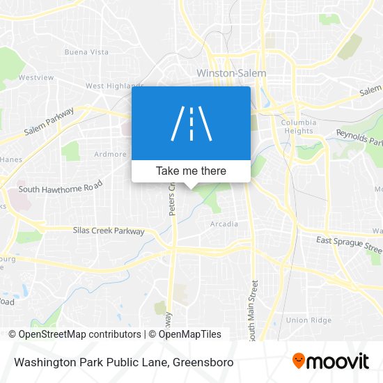 Mapa de Washington Park Public Lane