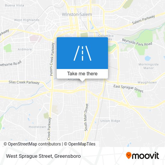 West Sprague Street map