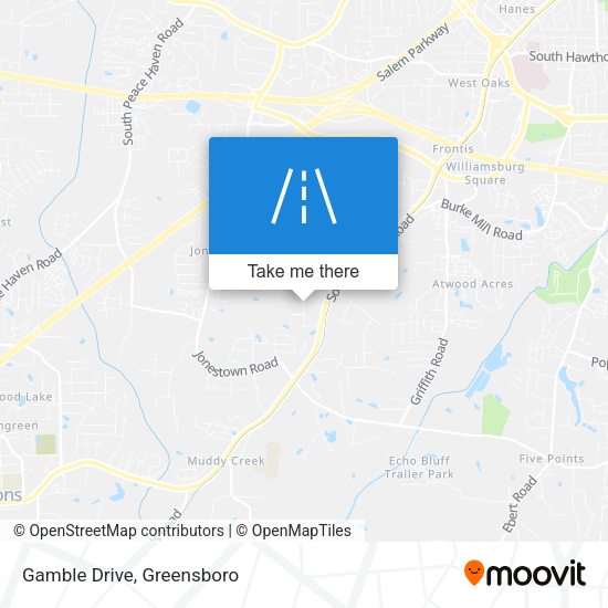 Mapa de Gamble Drive