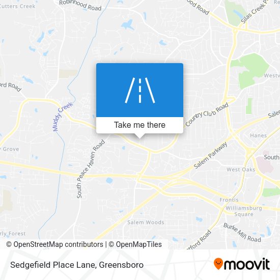 Sedgefield Place Lane map