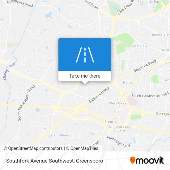 Southfork Avenue Southwest map