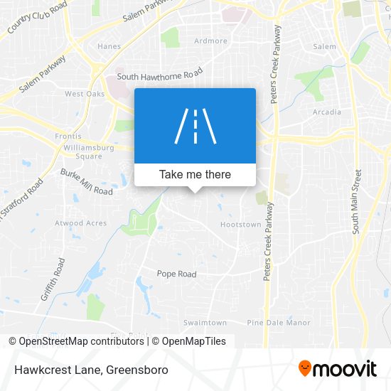 Mapa de Hawkcrest Lane